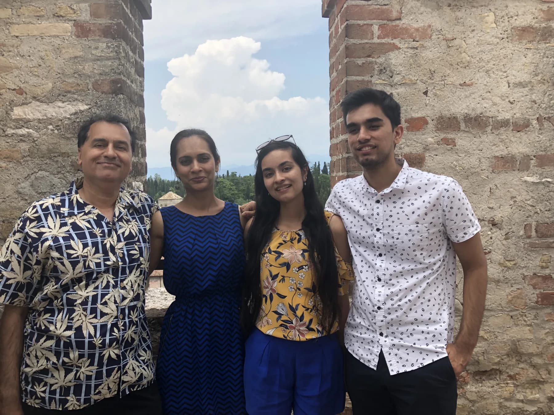 Jasmeen and her family together on a family trip